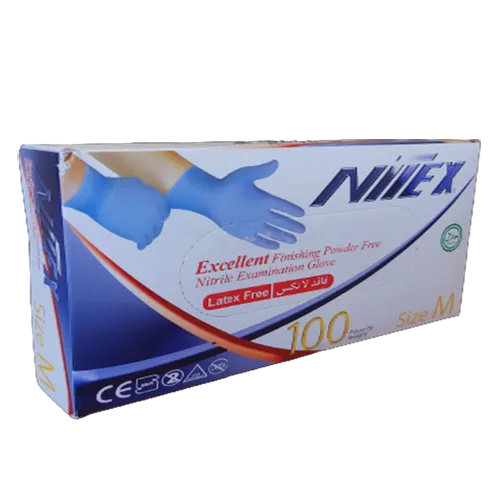 دستکش نیتریل آبی اوپی پرفکت سایز مدیوم، مناسب استفاده حرفه ای در پزشکی، زیبایی و آزمایشگاه، مقاوم و فاقد لاتکس